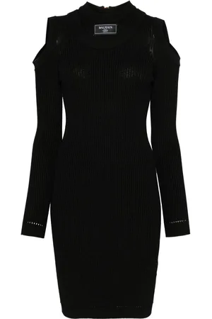 Balmain Logo-patch mini dress