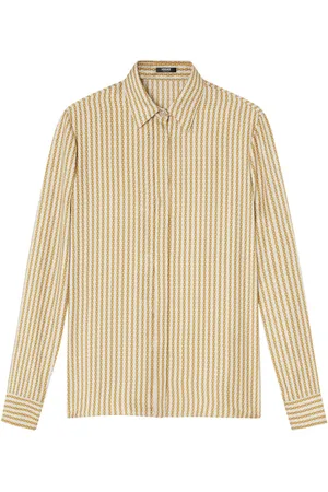 VERSACE Pinstripe Chain silk shirt