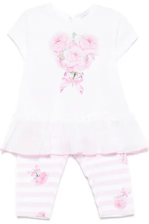 MONNALISA Rose-print trouser set