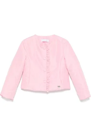 MONNALISA Ruffled-trim puffer jacket