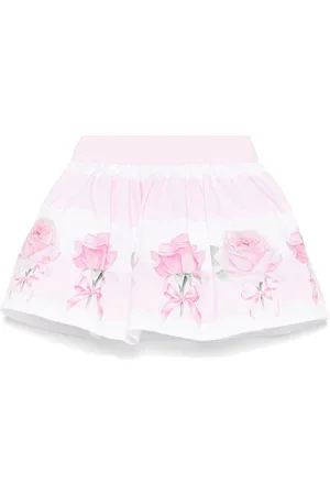 MONNALISA Rose-print skirt