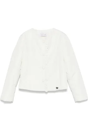 MONNALISA Ruffled-trim puffer jacket