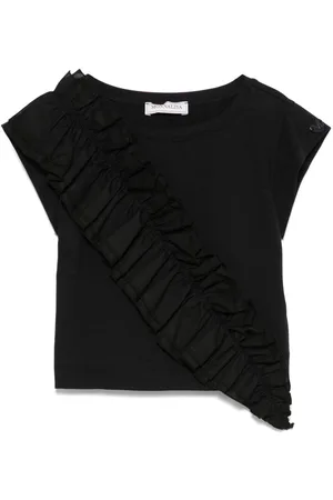 MONNALISA Ruffled-trim T-shirt