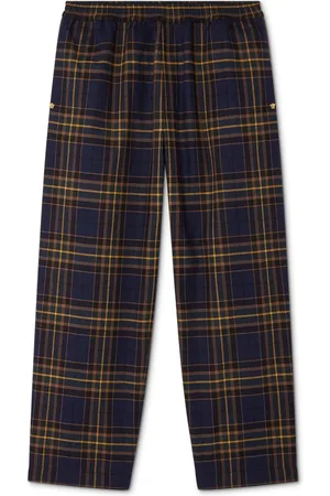 VERSACE Tartan-pattern trousers