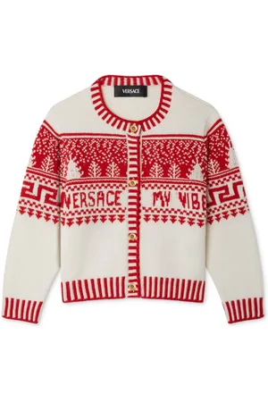 VERSACE Fair Isle-jacquard cardigan