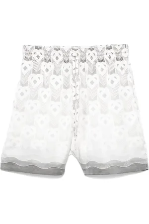 Casablanca Heart-monogram silk shorts