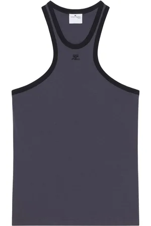 Courrèges Contrasting-trim scuba tank top