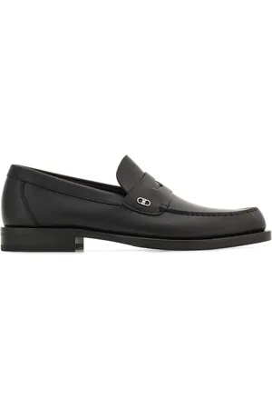 Salvatore Ferragamo Gancini-plaque leather loafers