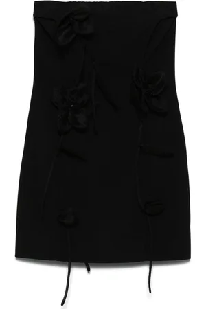 ROTATE Rose-appliqu?? tube mini dress
