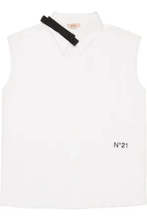 Nº21 Logo-embroidered top