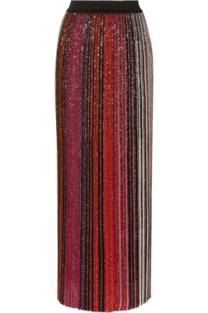 Missoni Sequin-embellished striped maxi skirt