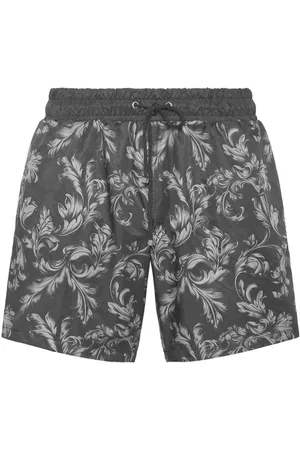 BILLIONAIRE Baroque-print swim shorts