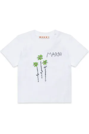 Marni Floral-embroidered cotton T-shirt