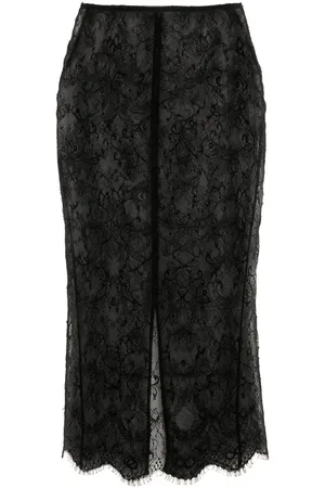 Victoria Beckham Chantilly-lace midi skirt