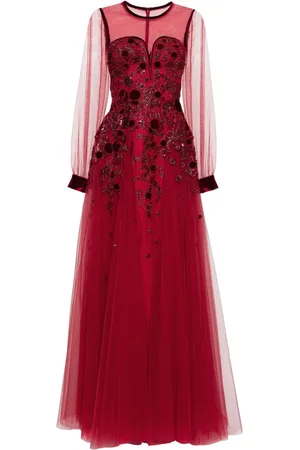 Saiid Kobeisy Embroidered tulle dress