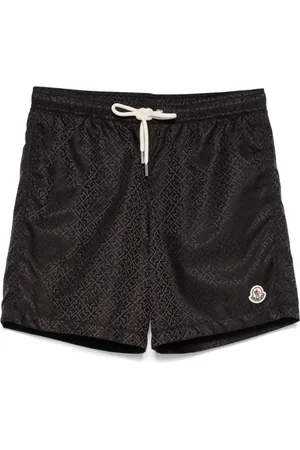 Moncler Monogram-jacquard swim shorts