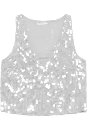 Patrizia Pepe D??grad??-effect sequined top