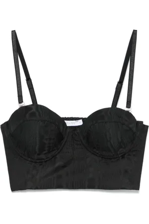 Patrizia Pepe Patterned-jacquard bustier top