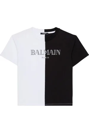 Balmain Two-tone cotton t-shirt