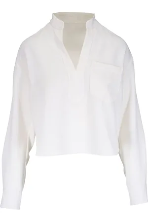 VERONICA BEARD Split-neck blouse