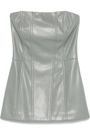 Patrizia Pepe Faux-leather corset top