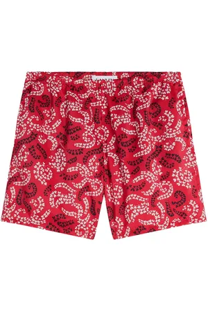 Lanvin Leaf-print swim shorts