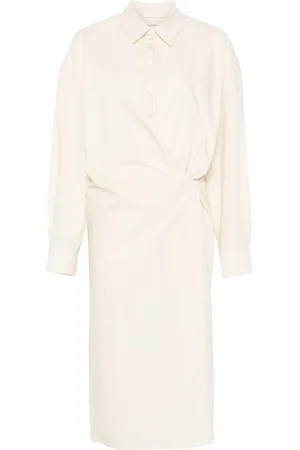 LEMAIRE Straight-collar twisted midi dress