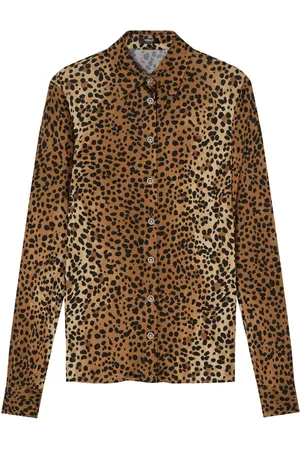 VERSACE Leopard-print shirt