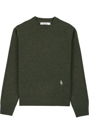 Sporty & Rich Logo-embroidered wool jumper