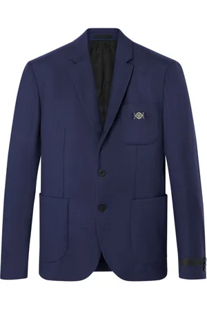 VERSACE Single-breasted wool blazer
