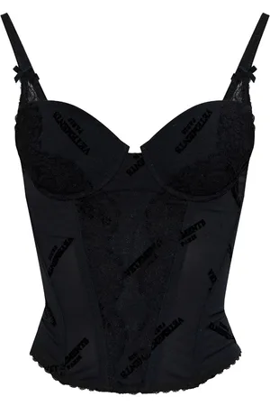 Vetements Flocked-logo corset
