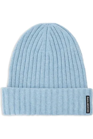 Alexander Wang Logo-patch ribbed beanie hat