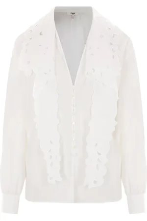 Chloé Embroidered lavalli??re shirt
