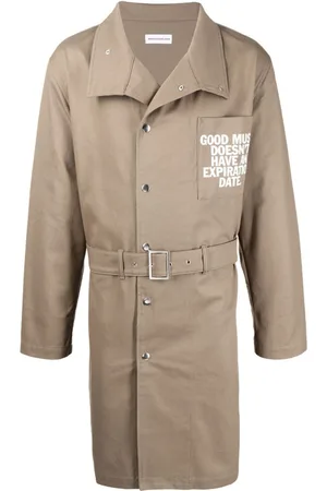 Honey Fucking Dijon Graphic-print trench coat