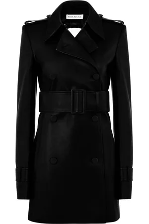 Nina Ricci Halter leather trench coat