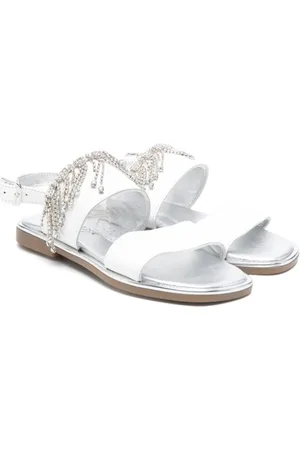 MONNALISA Crystal-fringes sandals