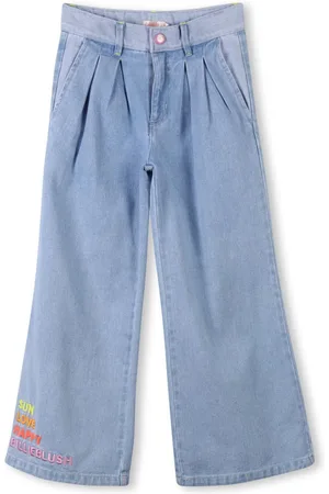 Billieblush Embroidered wide-leg jeans