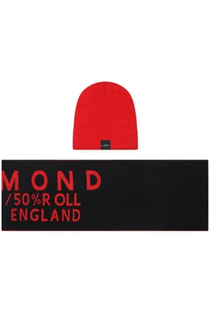 John Richmond Logo-patch beanie set