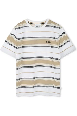HUGO BOSS Logo-print striped T-shirt