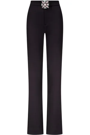 AREA Crystal brooch trousers