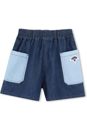 Kenzo Logo-embroidered denim shorts