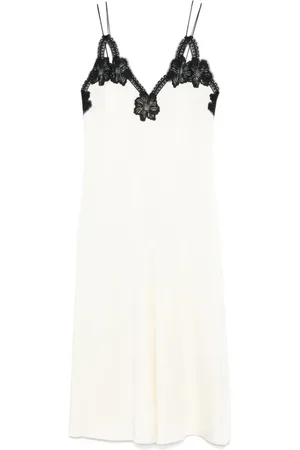 Jil Sander Lace-trimmed midi dress