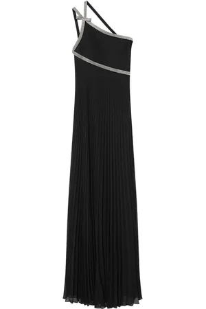 VERSACE One-shoulder crystal-embellished gown