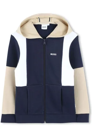 HUGO BOSS Panelled hooded sweatshirt