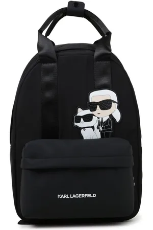 Karl Lagerfeld Ikon Karl & Choupette-appliqu?? backpack