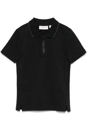 Calvin Klein Logo-embroidered piqu?? polo shirt