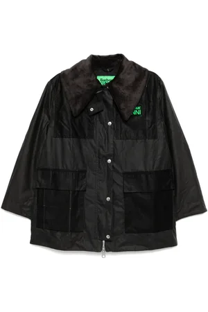 Barbour X Ganni waxed coat