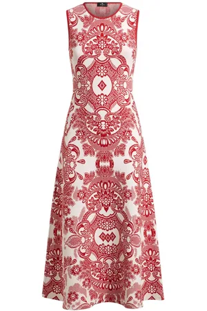 Etro Patterned-jacquard midi dress