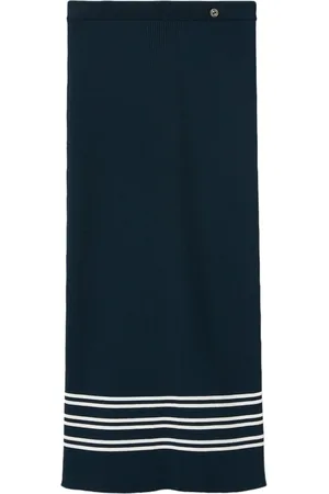 Gucci Ribbed-detailed midi skirt