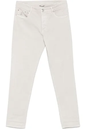 Brunello Cucinelli Logo-patch jeans